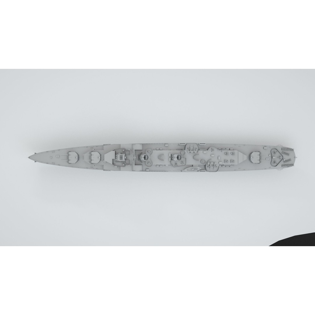 Robert H. Smith Class Destroyer Minelayer 3D Model – Rigged Warship Asset, FBX - View 11