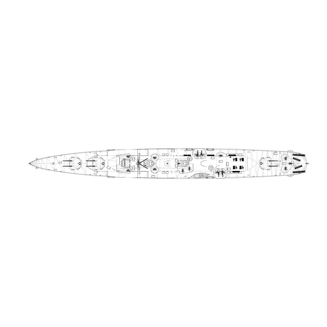 Robert H. Smith Class Destroyer Minelayer 3D Model – Rigged Warship Asset, FBX - View 15