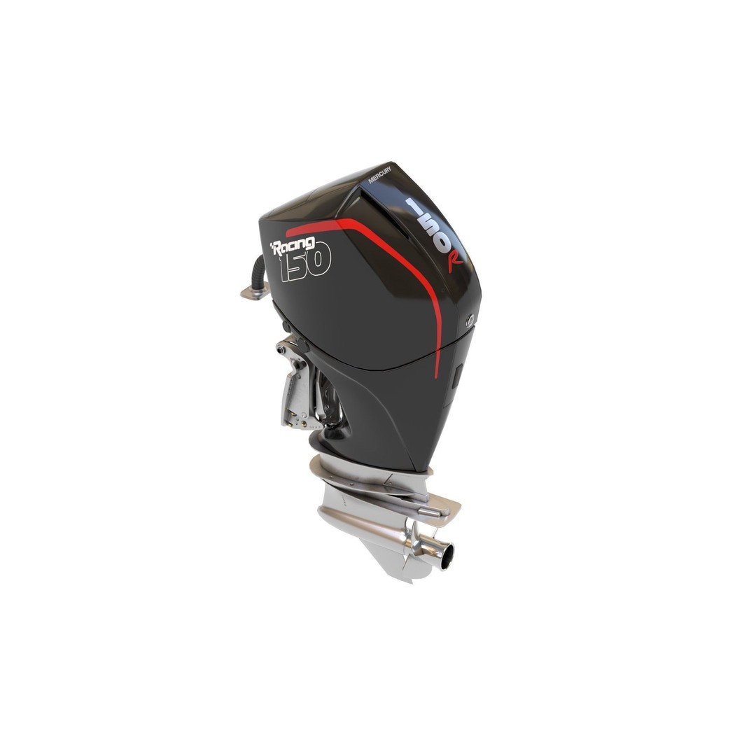 Outboard Motor 3D Model – High Poly Marine Engine, FBX, Blender - View 10