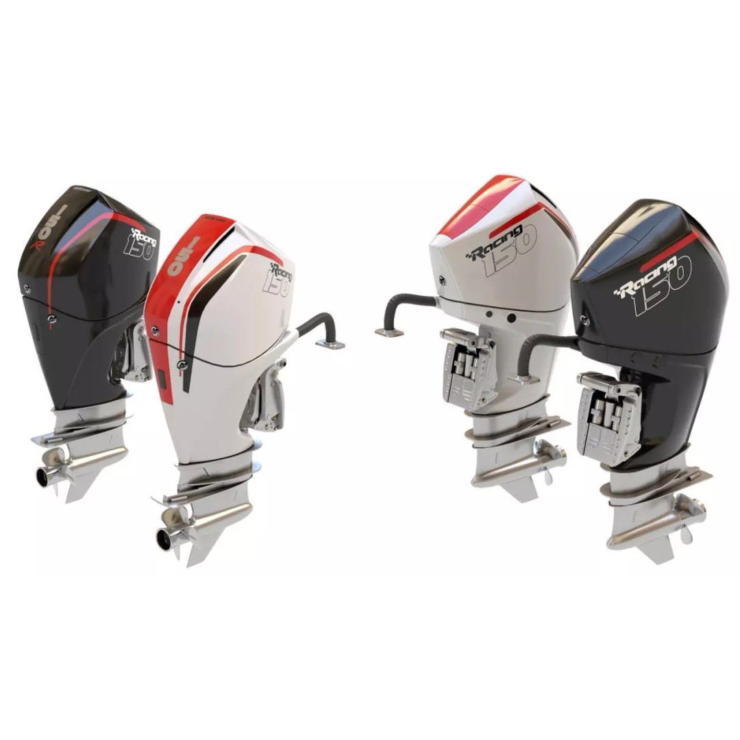 Outboard Motor 3D Model – High Poly Marine Engine, FBX, Blender - View 2
