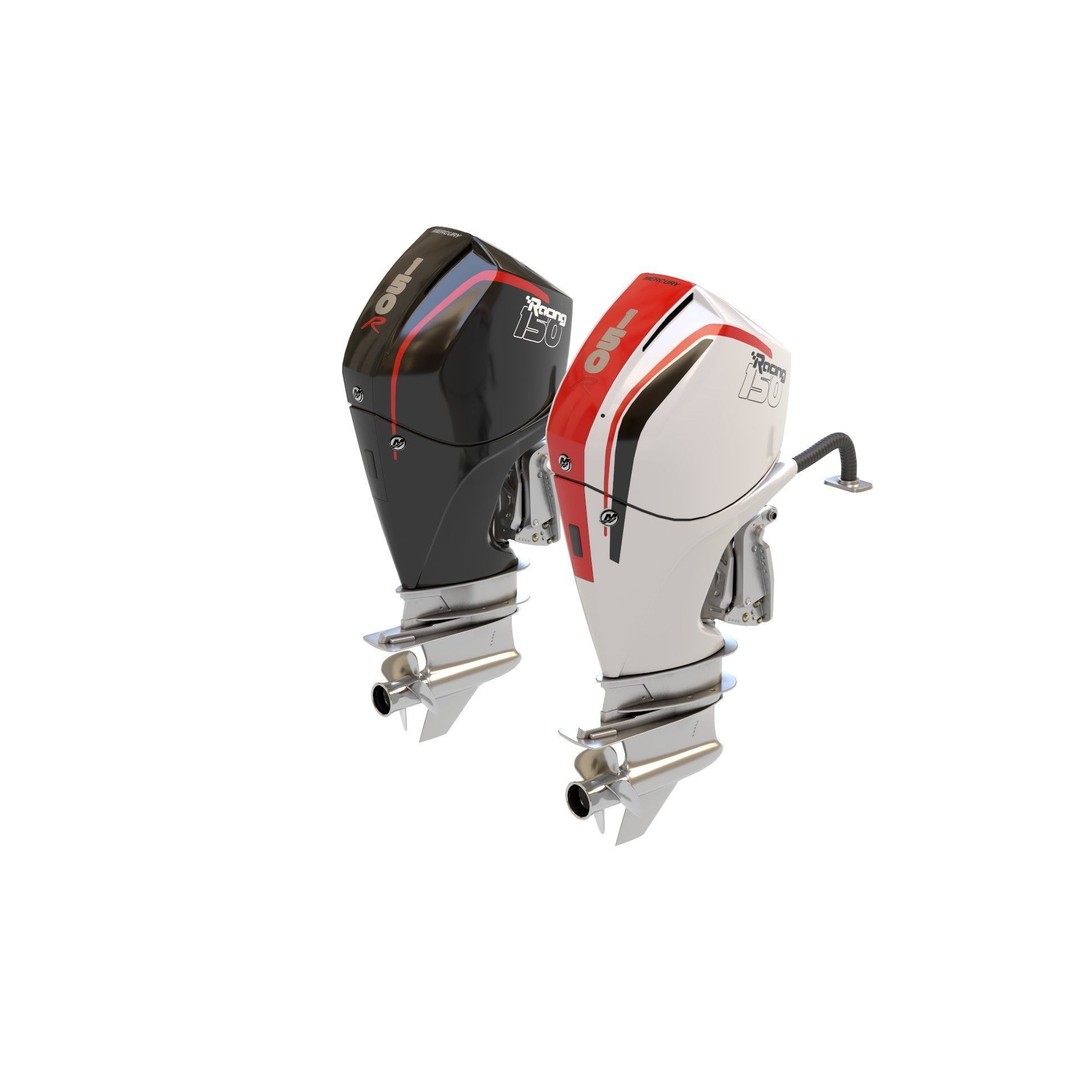 Outboard Motor 3D Model – High Poly Marine Engine, FBX, Blender - View 3