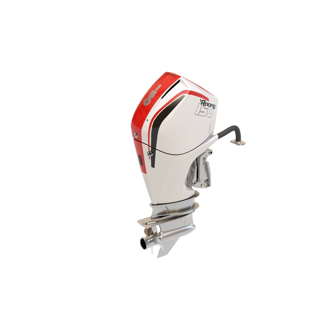 Outboard Motor 3D Model – High Poly Marine Engine, FBX, Blender - View 5