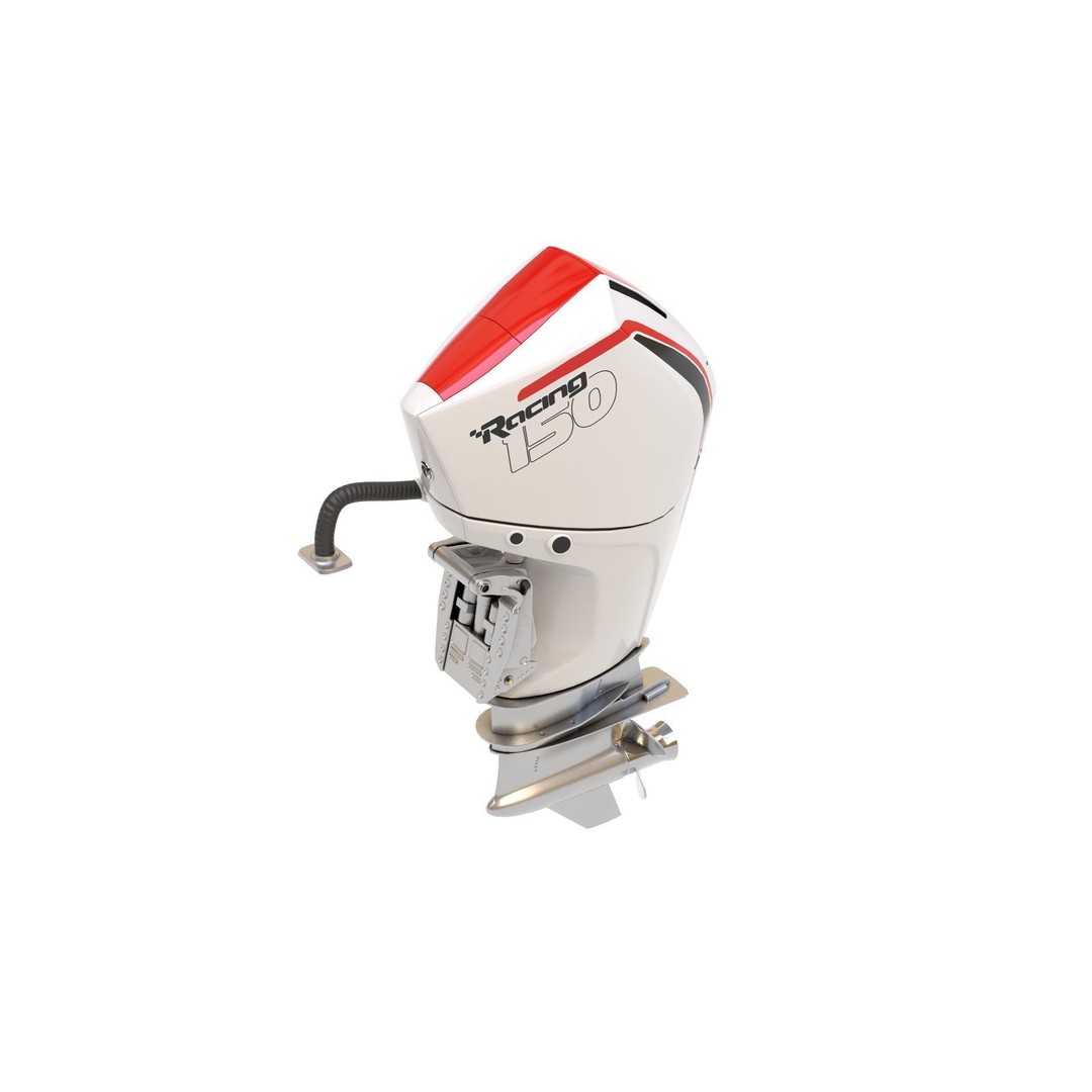 Outboard Motor 3D Model – High Poly Marine Engine, FBX, Blender - View 6