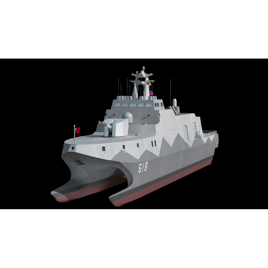 Tuojiang Class Patrol Ship 3D Model – Military Watercraft, PBR Textures, FBX - View 10