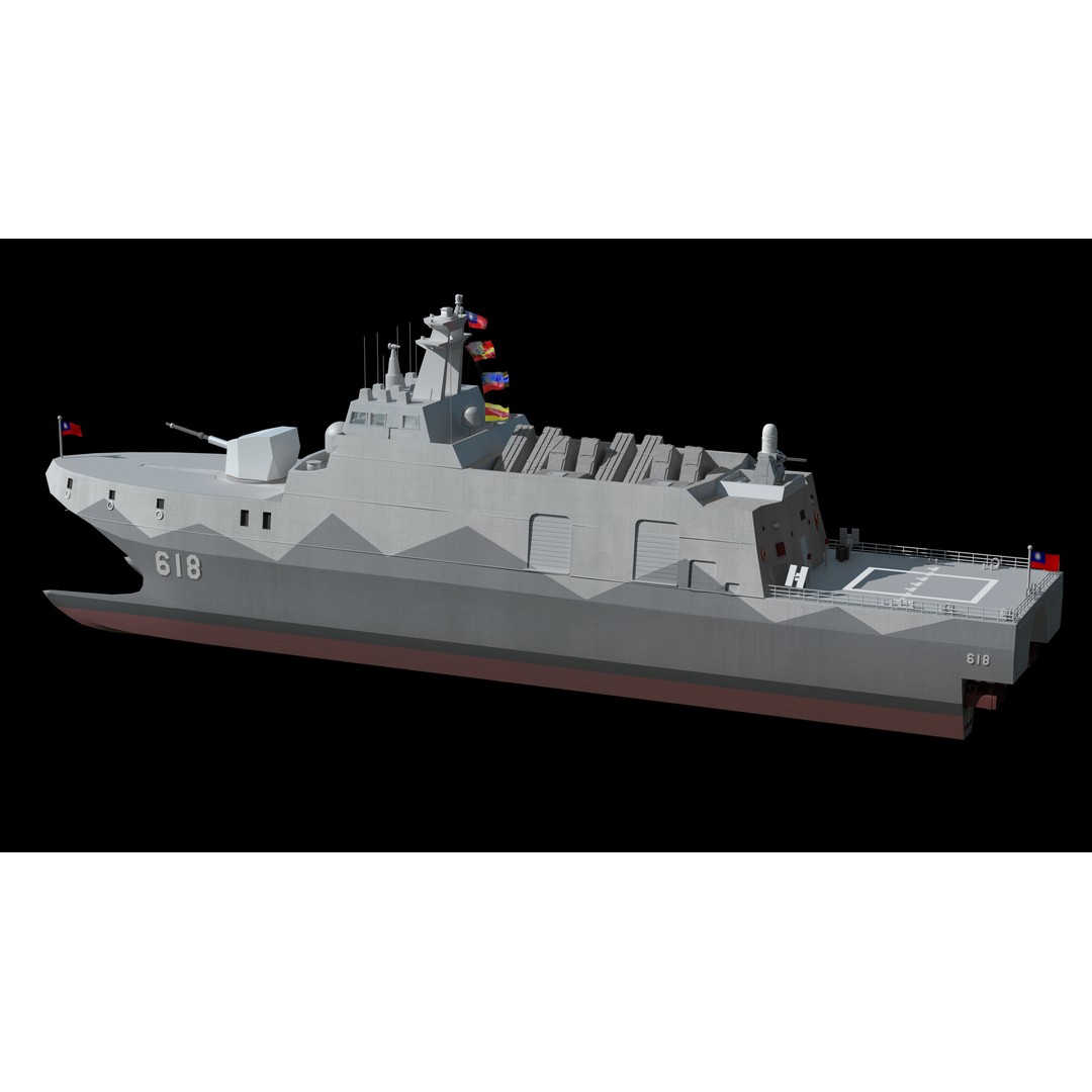 Tuojiang Class Patrol Ship 3D Model – Military Watercraft, PBR Textures, FBX - View 13