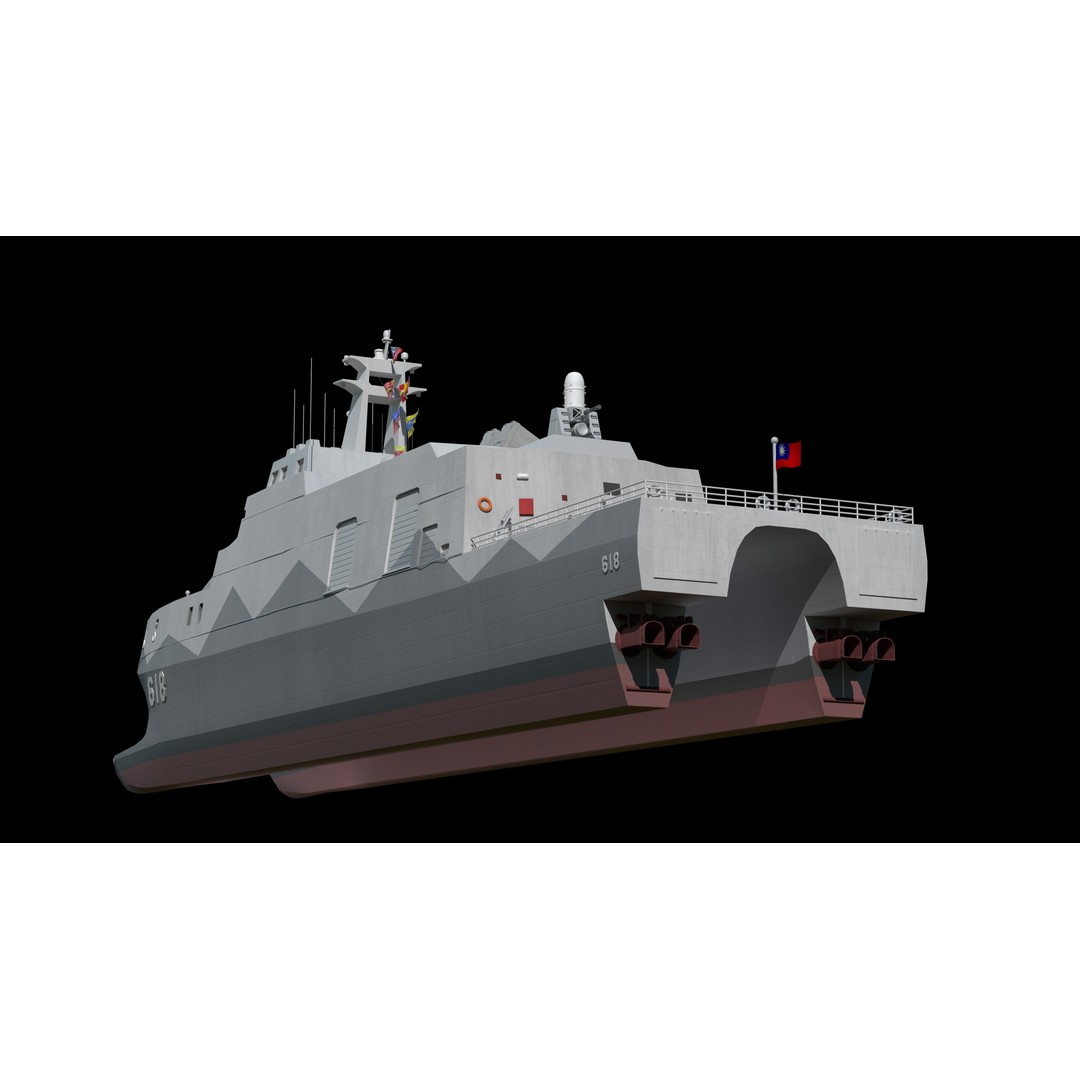 Tuojiang Class Patrol Ship 3D Model – Military Watercraft, PBR Textures, FBX - View 15