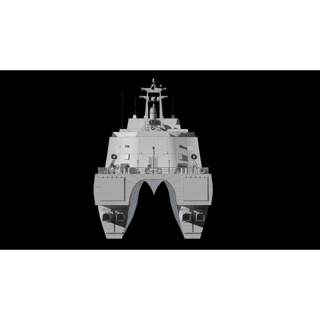 Tuojiang Class Patrol Ship 3D Model – Military Watercraft, PBR Textures, FBX - View 18