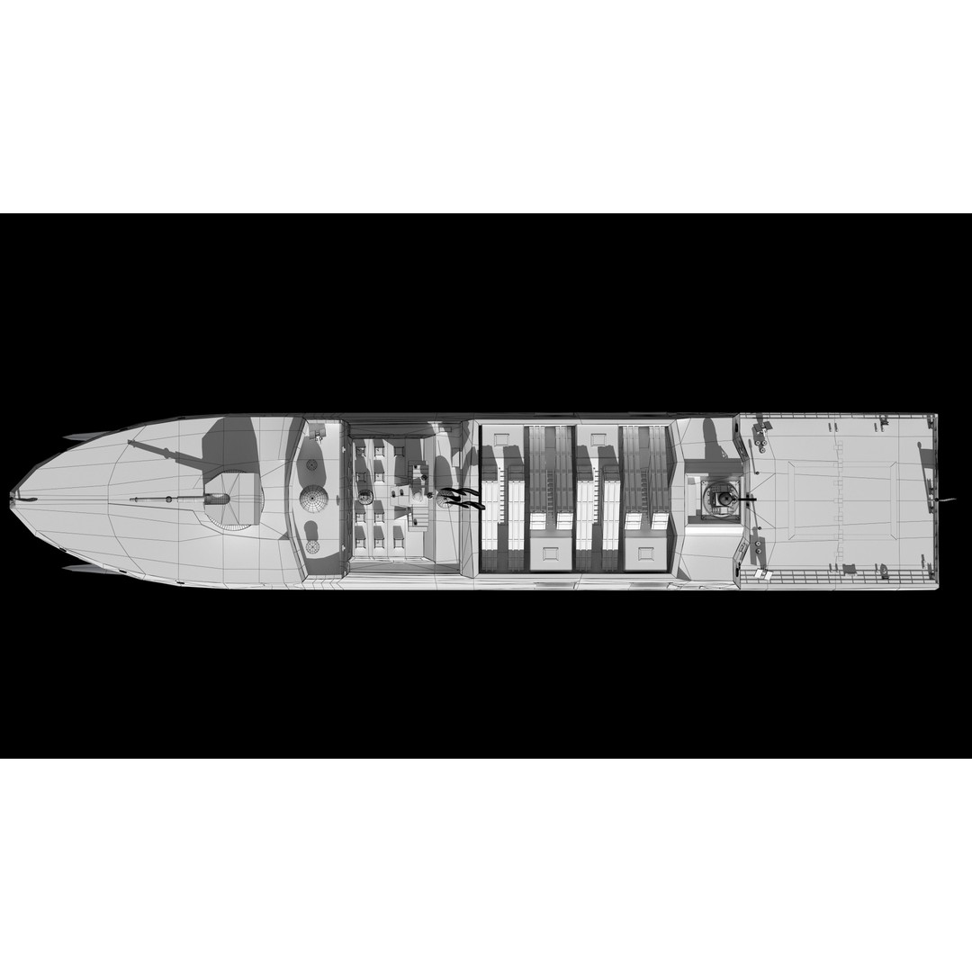 Tuojiang Class Patrol Ship 3D Model – Military Watercraft, PBR Textures, FBX - View 22