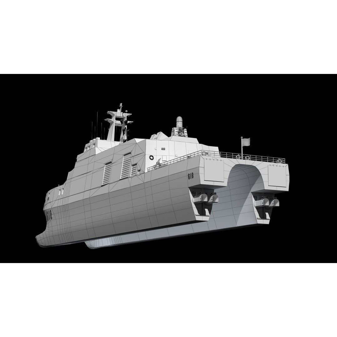 Tuojiang Class Patrol Ship 3D Model – Military Watercraft, PBR Textures, FBX - View 26