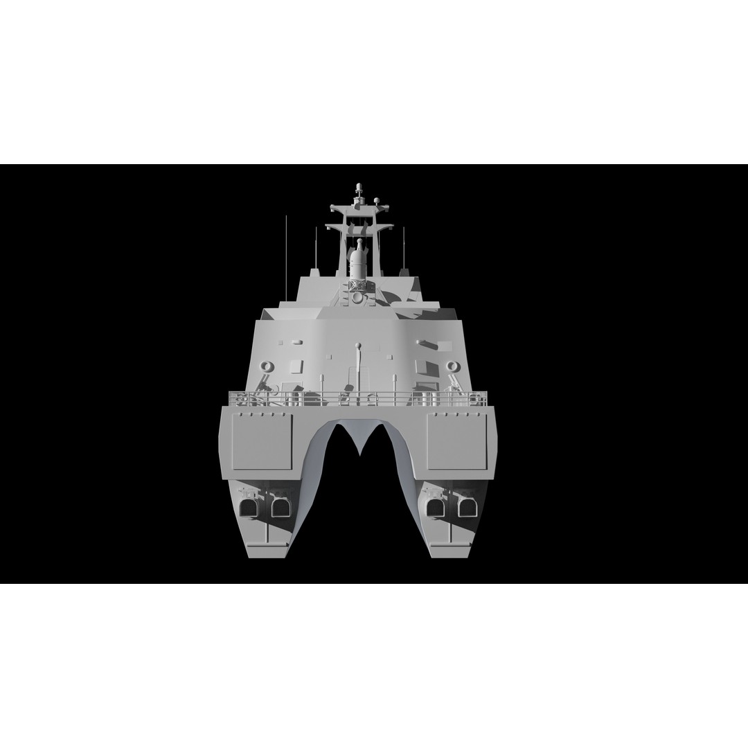 Tuojiang Class Patrol Ship 3D Model – Military Watercraft, PBR Textures, FBX - View 30