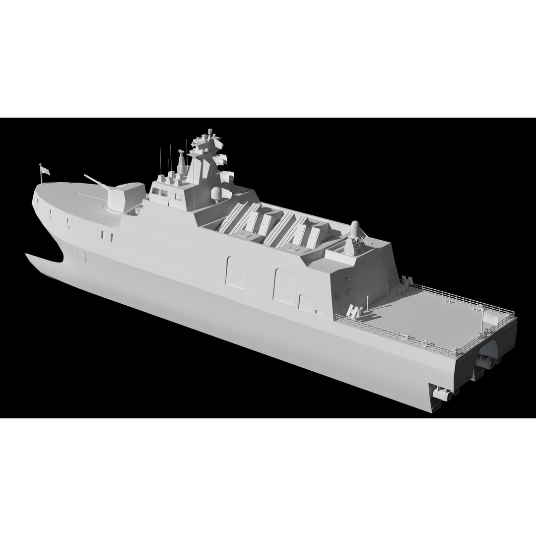 Tuojiang Class Patrol Ship 3D Model – Military Watercraft, PBR Textures, FBX - View 31