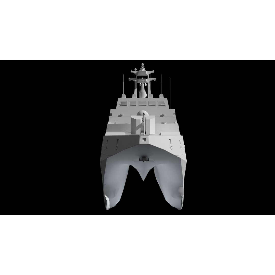 Tuojiang Class Patrol Ship 3D Model – Military Watercraft, PBR Textures, FBX - View 33