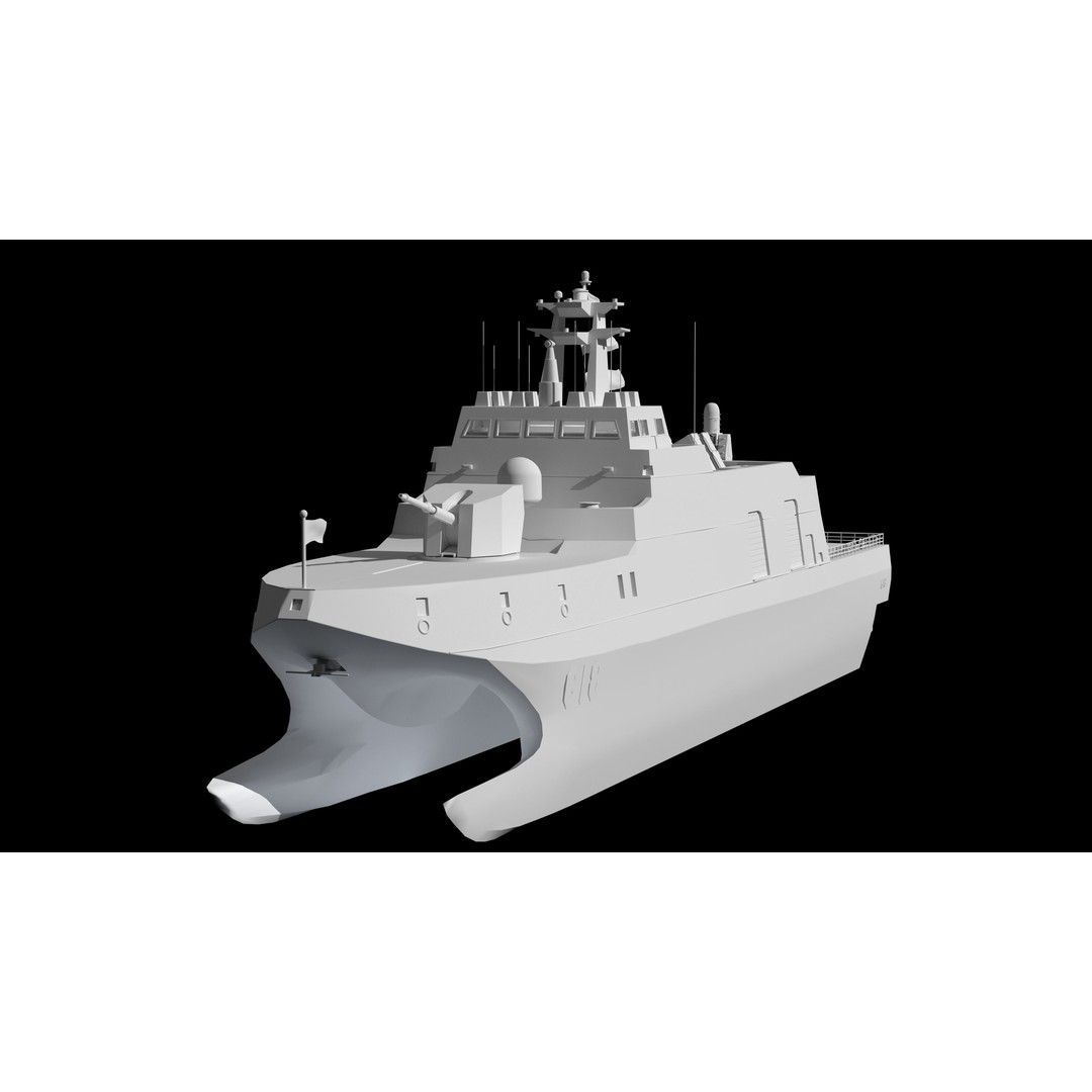 Tuojiang Class Patrol Ship 3D Model – Military Watercraft, PBR Textures, FBX - View 35