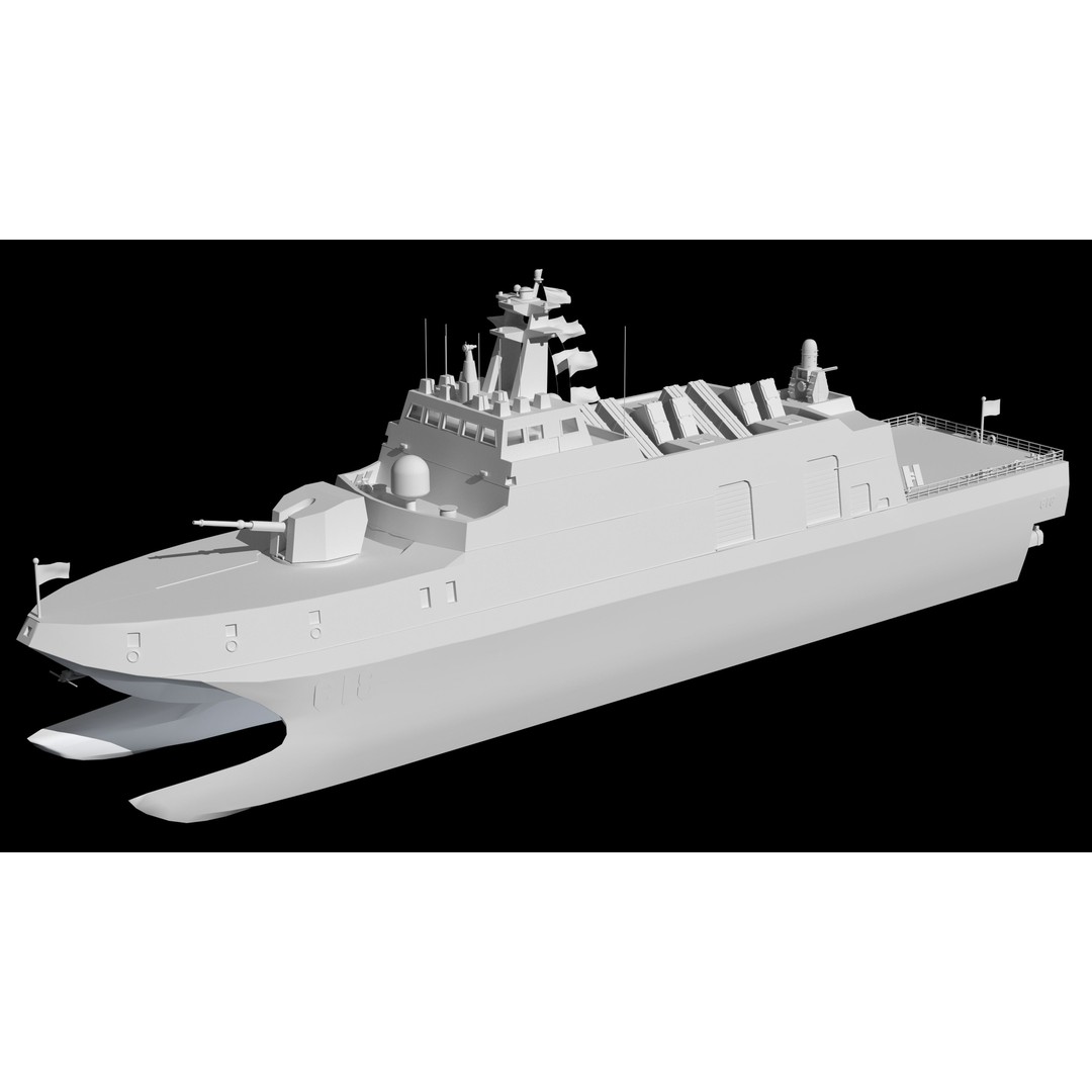 Tuojiang Class Patrol Ship 3D Model – Military Watercraft, PBR Textures, FBX - View 37