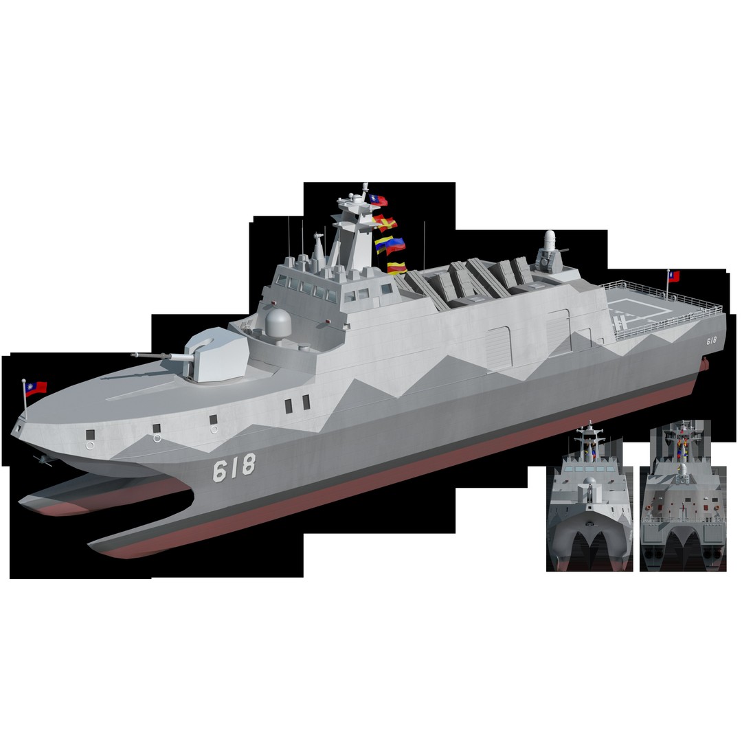 Tuojiang Class Patrol Ship 3D Model – Military Watercraft, PBR Textures, FBX - View 4