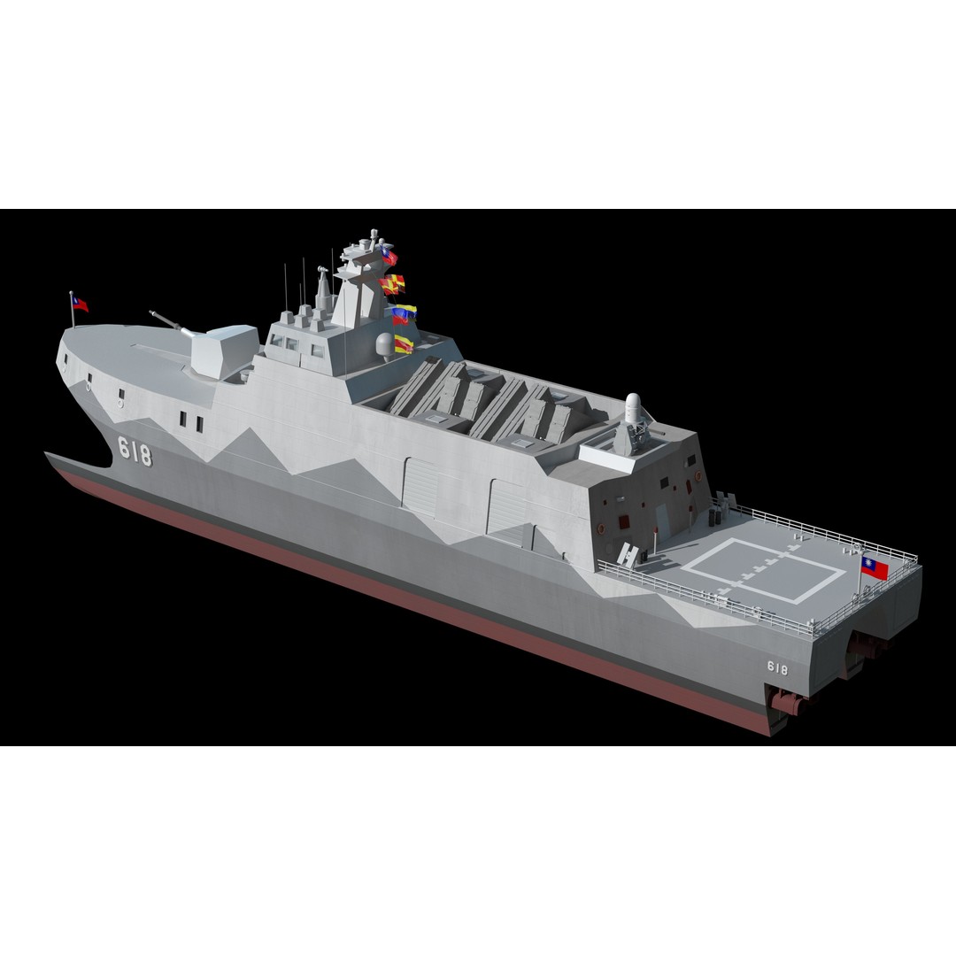 Tuojiang Class Patrol Ship 3D Model – Military Watercraft, PBR Textures, FBX - View 9