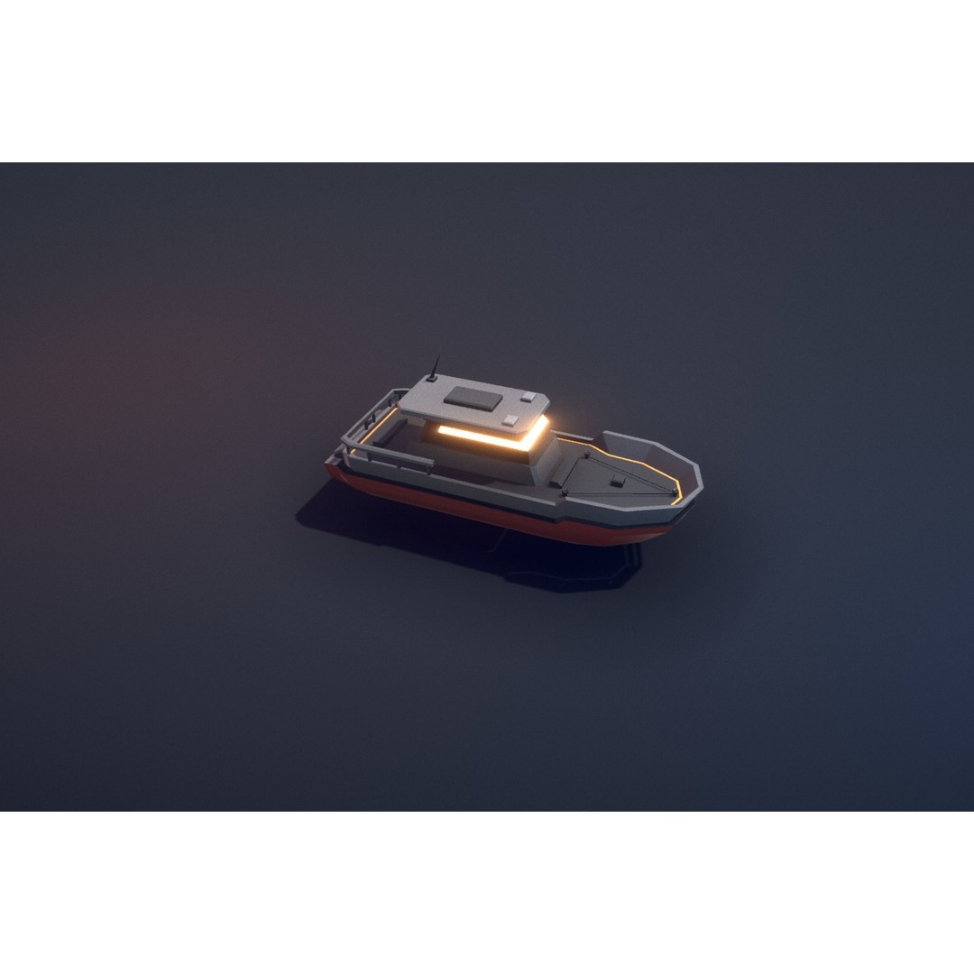 Poly Fleet 3D Model – Low Poly Battleship Fleet, Game Ready, FBX - View 10