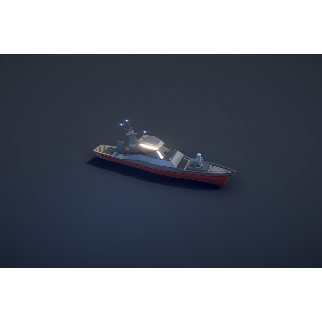 Poly Fleet 3D Model – Low Poly Battleship Fleet, Game Ready, FBX - View 11