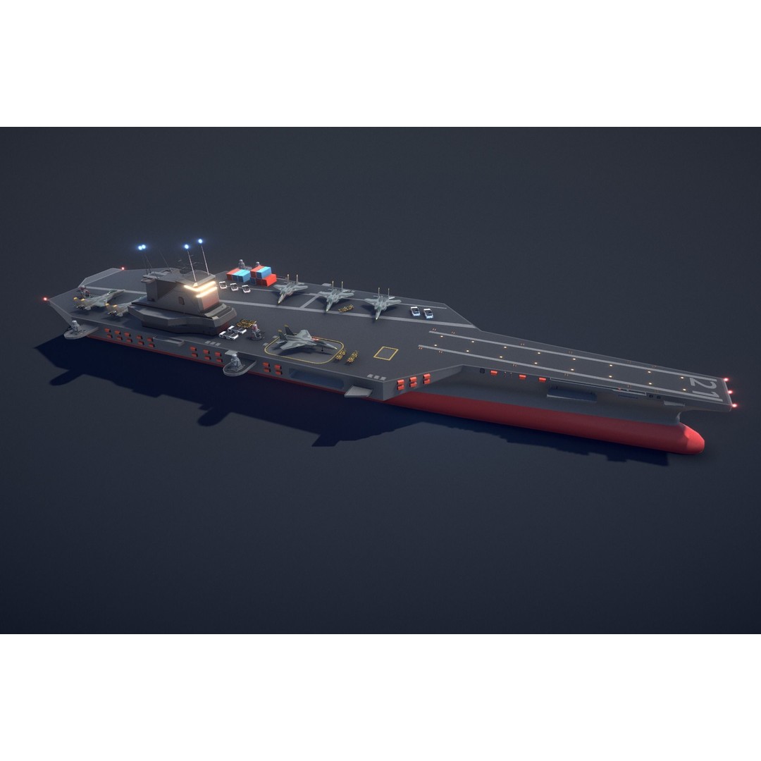Poly Fleet 3D Model – Low Poly Battleship Fleet, Game Ready, FBX - View 18