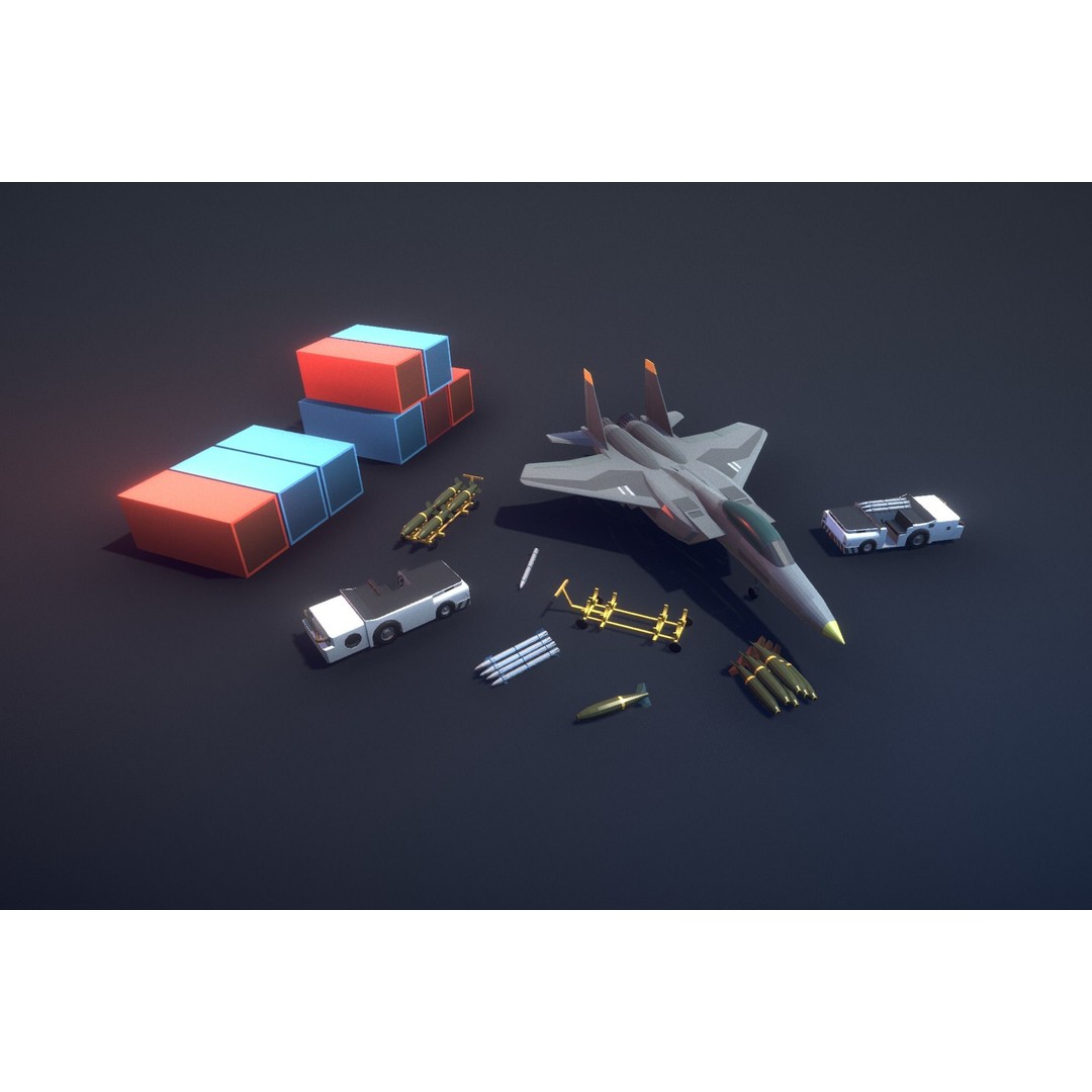 Poly Fleet 3D Model – Low Poly Battleship Fleet, Game Ready, FBX - View 19
