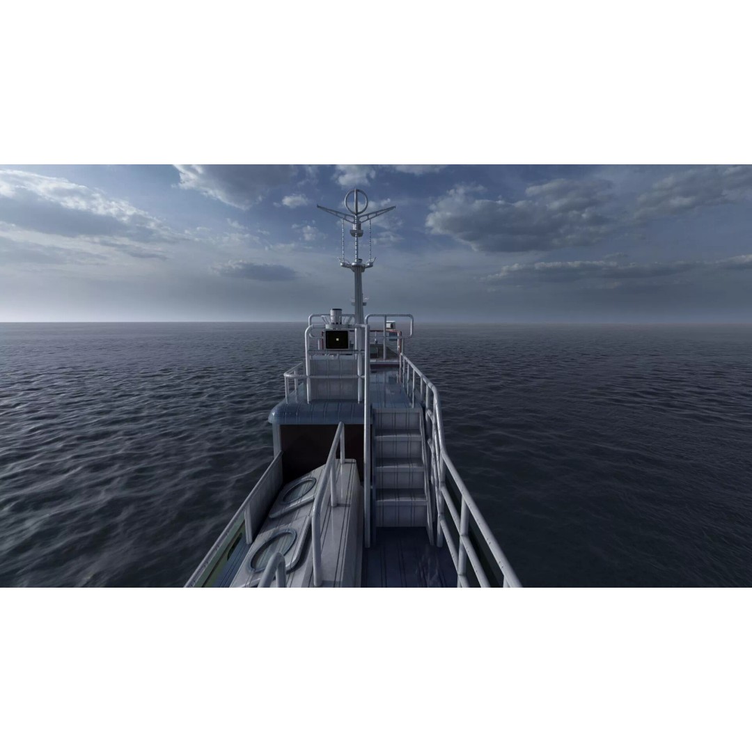 Detailed Tug Boat 3D Model – Industrial Watercraft with Interior, OBJ - View 15