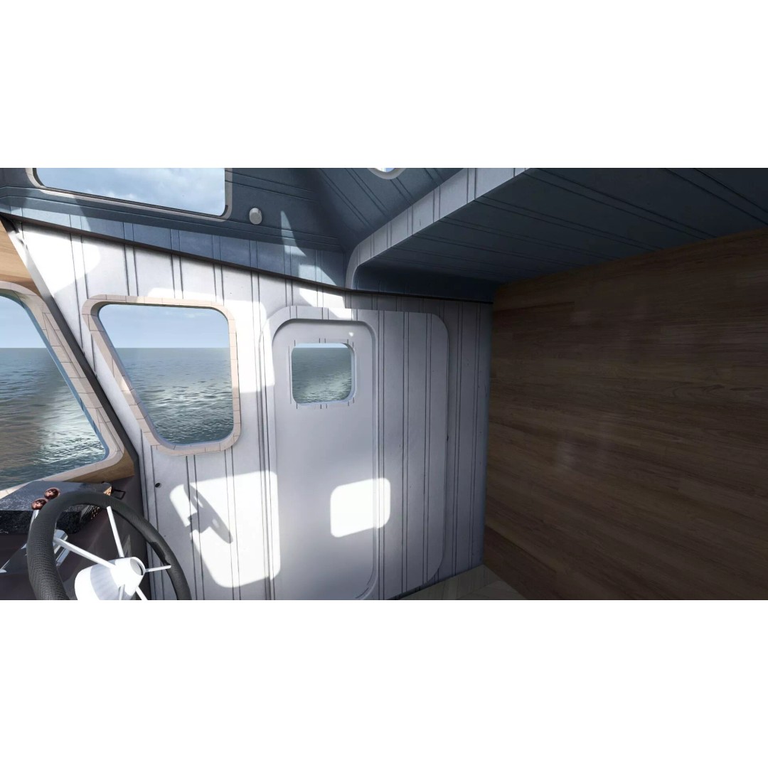 Detailed Tug Boat 3D Model – Industrial Watercraft with Interior, OBJ - View 20