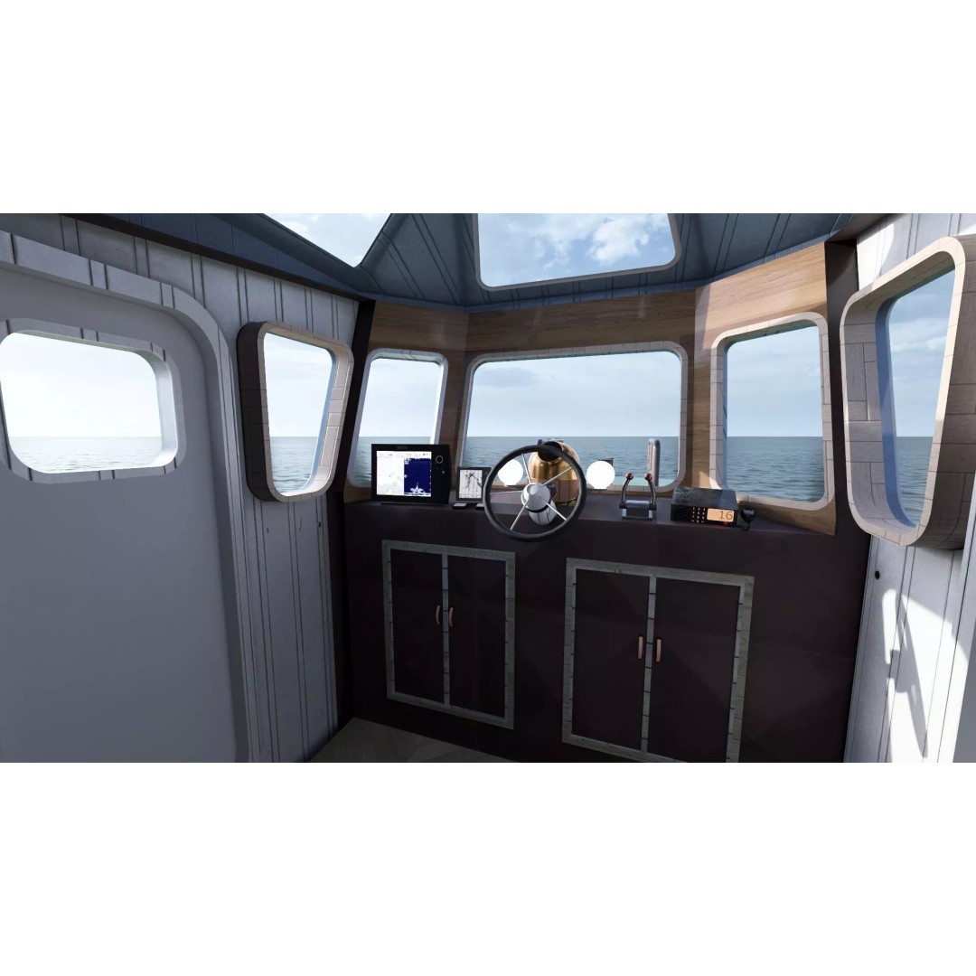 Detailed Tug Boat 3D Model – Industrial Watercraft with Interior, OBJ - View 21