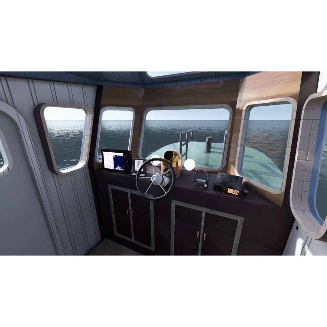 Detailed Tug Boat 3D Model – Industrial Watercraft with Interior, OBJ - View 22