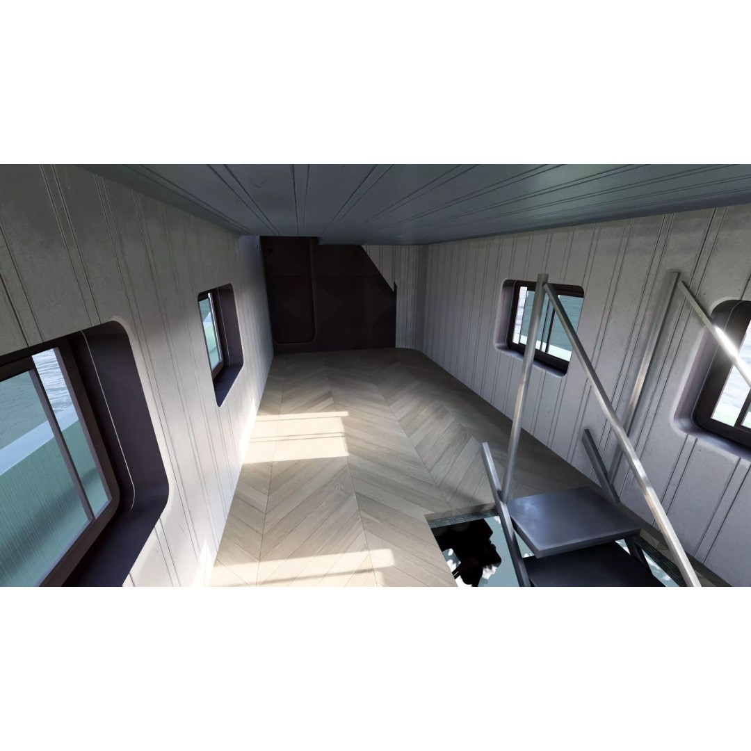 Detailed Tug Boat 3D Model – Industrial Watercraft with Interior, OBJ - View 25