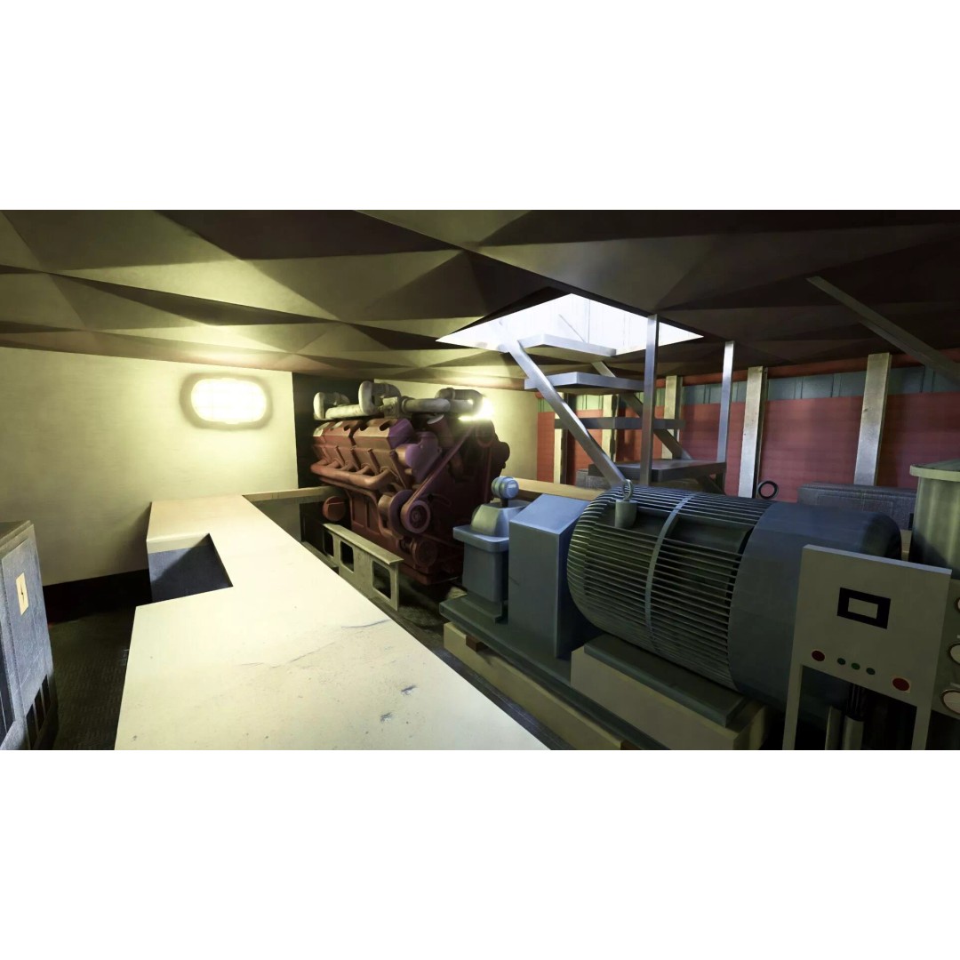 Detailed Tug Boat 3D Model – Industrial Watercraft with Interior, OBJ - View 35