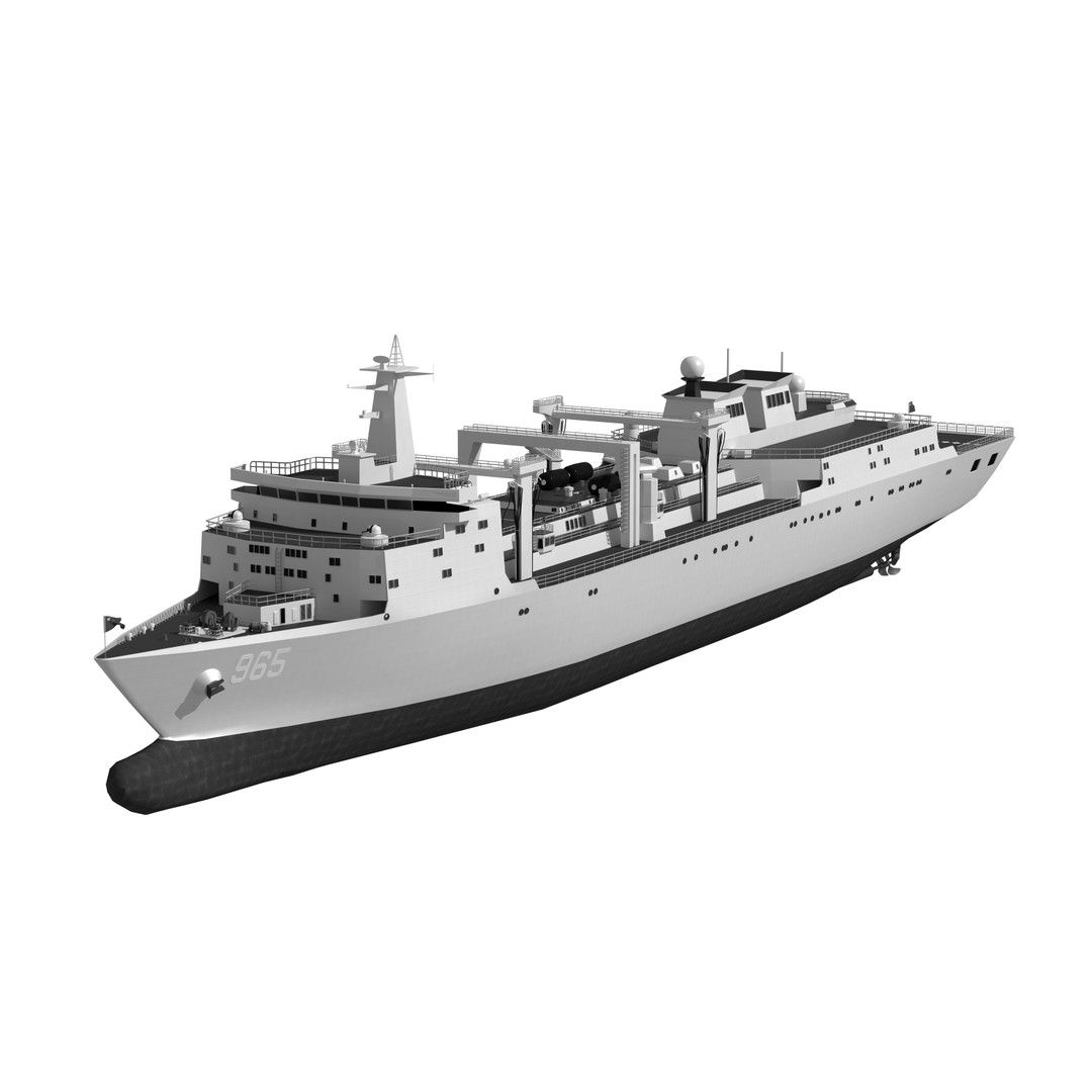 Navy Shandong Aircraft Carrier Formation 3D Model – Military Watercraft, FBX - View 11