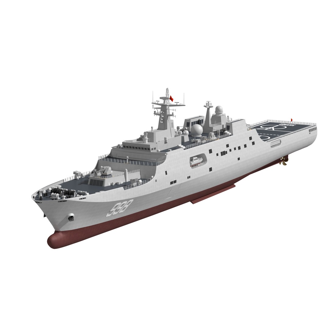 Navy Shandong Aircraft Carrier Formation 3D Model – Military Watercraft, FBX - View 19