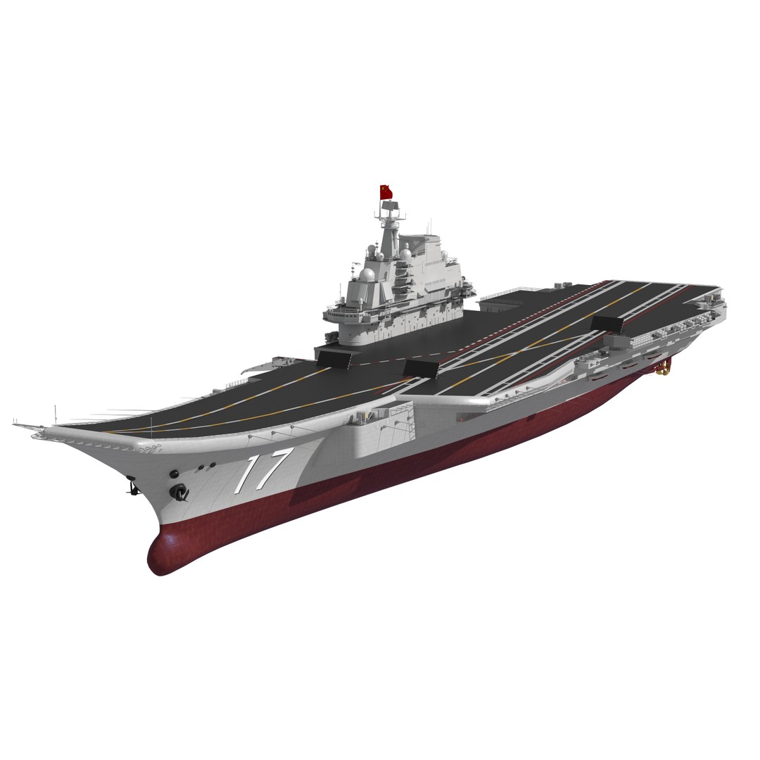 Navy Shandong Aircraft Carrier Formation 3D Model – Military Watercraft, FBX - View 20
