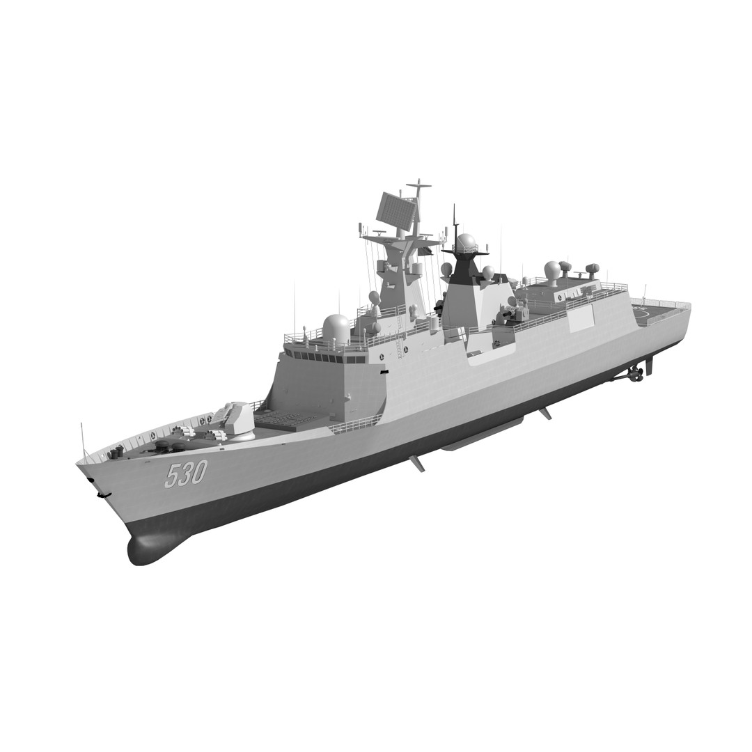 Navy Shandong Aircraft Carrier Formation 3D Model – Military Watercraft, FBX - View 5