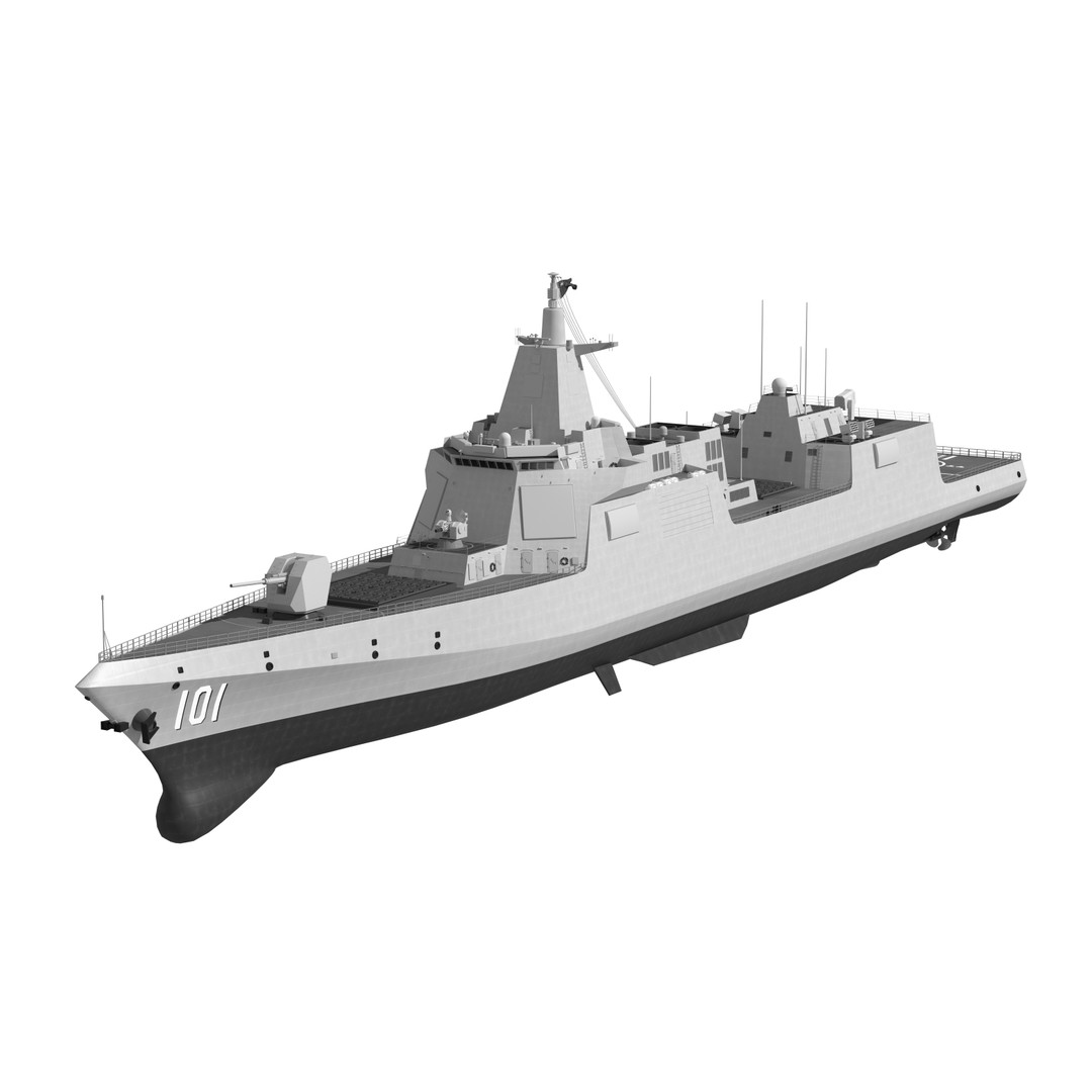 Navy Shandong Aircraft Carrier Formation 3D Model – Military Watercraft, FBX - View 6