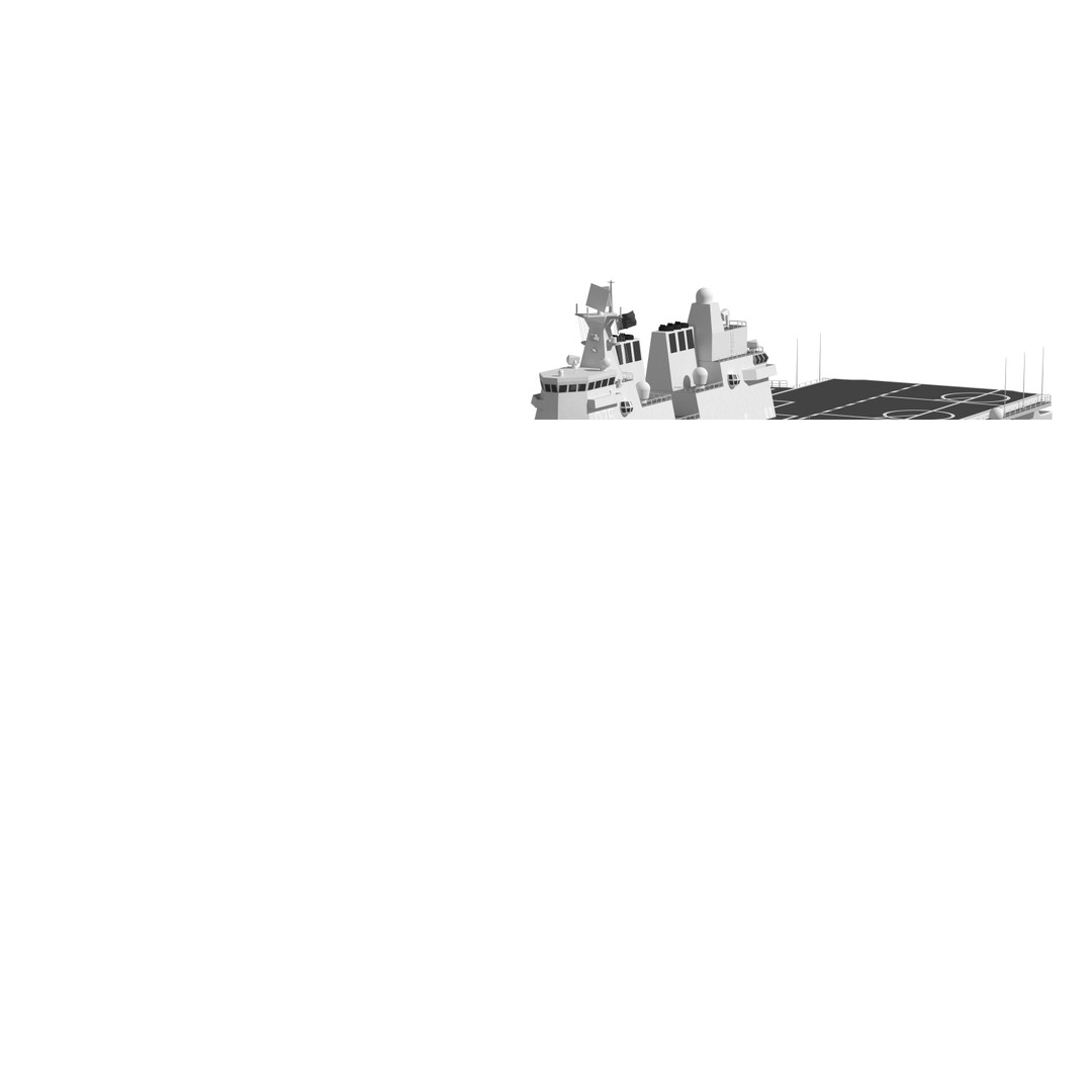 Navy Shandong Aircraft Carrier Formation 3D Model – Military Watercraft, FBX - View 7
