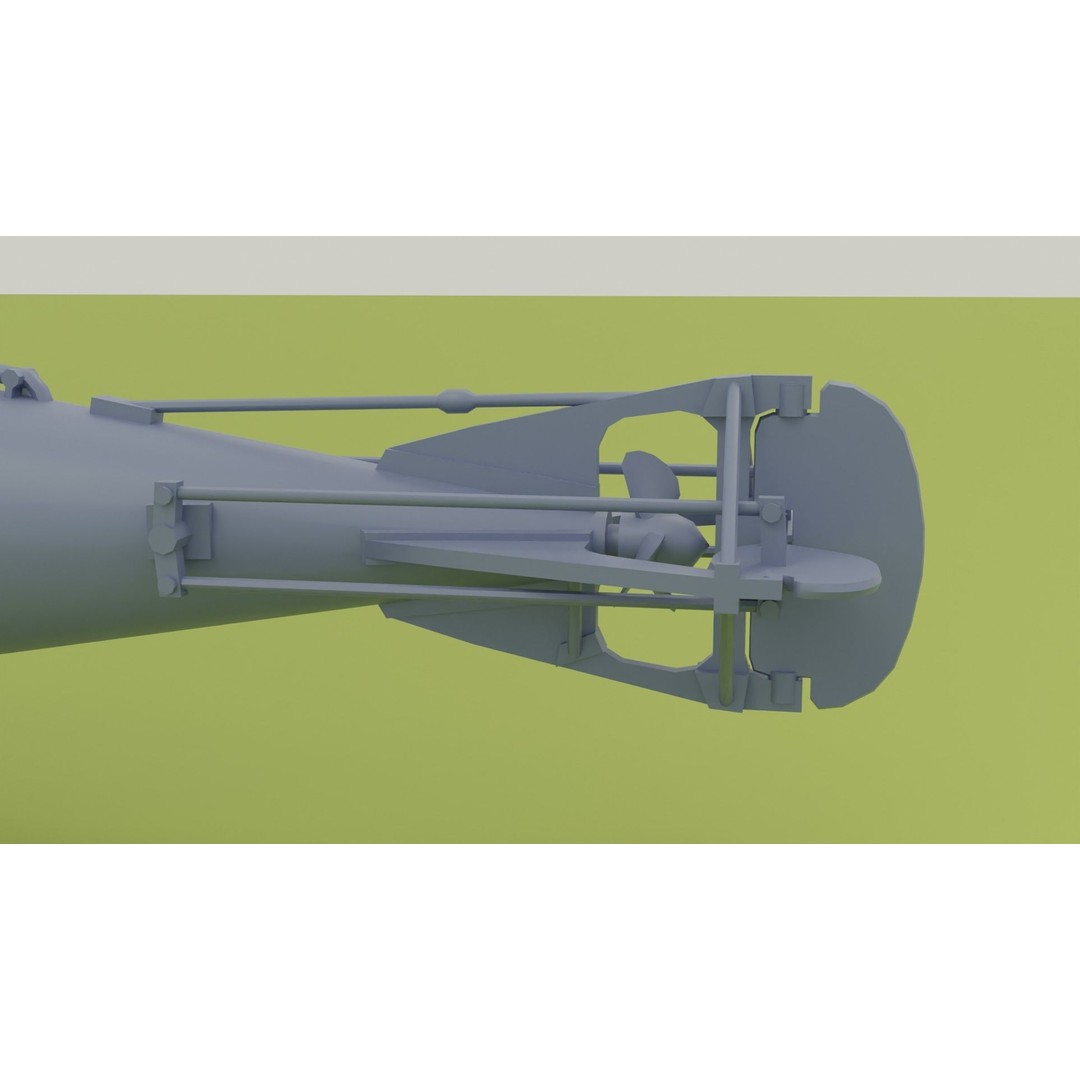 British B-Class Submarine 3D Model – Low Poly Game Asset, FBX, Blender - View 19
