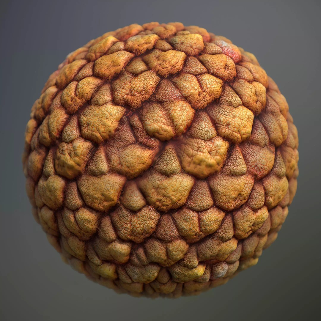 Alien Skin 3D Model – Seamless PBR Texture Pack, 8K & 4K - View 2