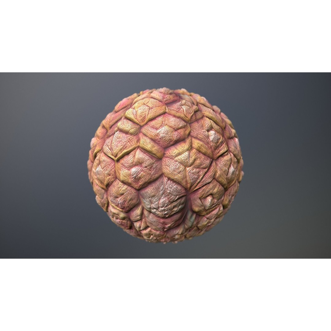 Monster Skin 3D Model – Seamless PBR Texture Pack, FBX, Game Ready - View 10