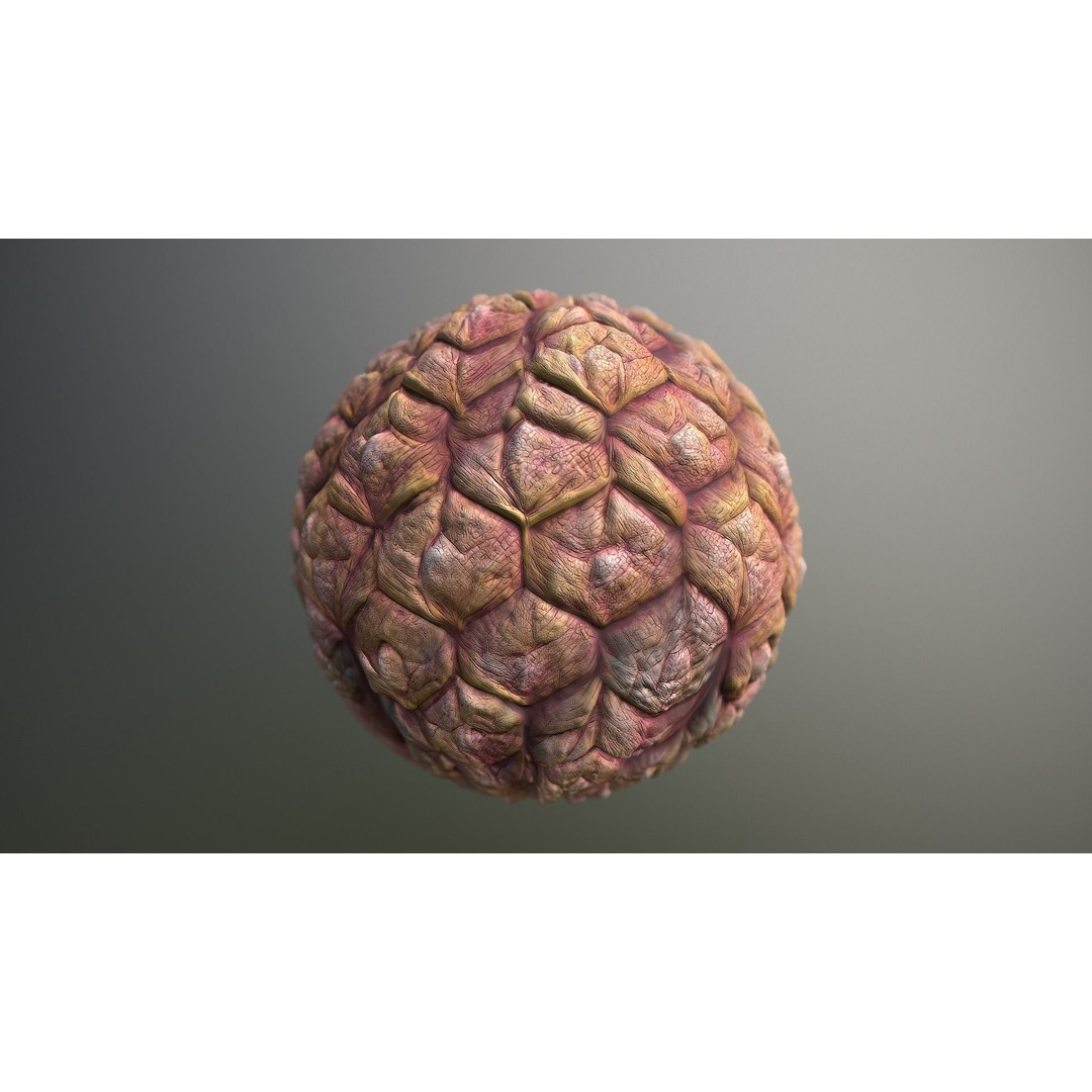 Monster Skin 3D Model – Seamless PBR Texture Pack, FBX, Game Ready - View 15