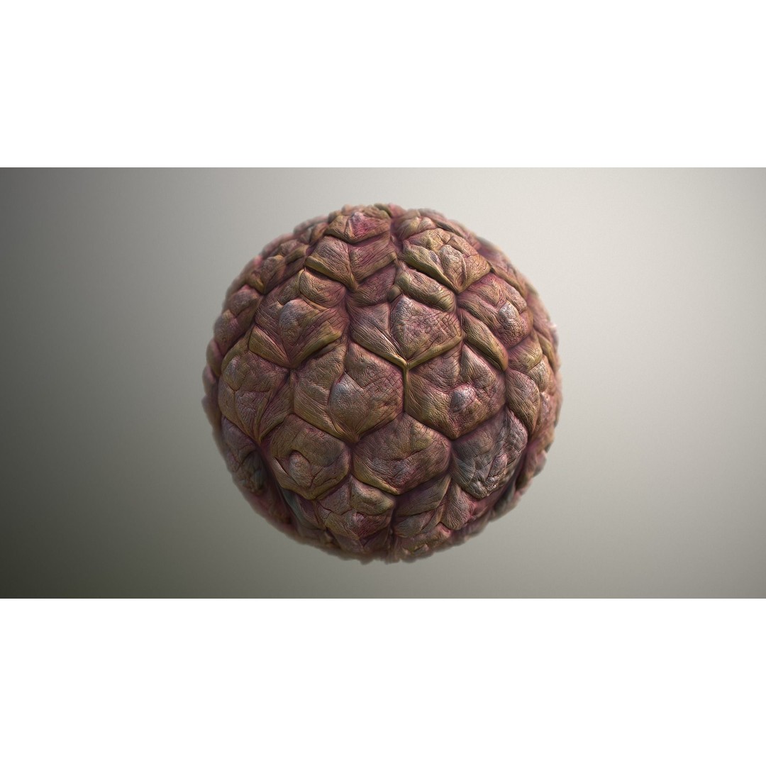 Monster Skin 3D Model – Seamless PBR Texture Pack, FBX, Game Ready - View 17