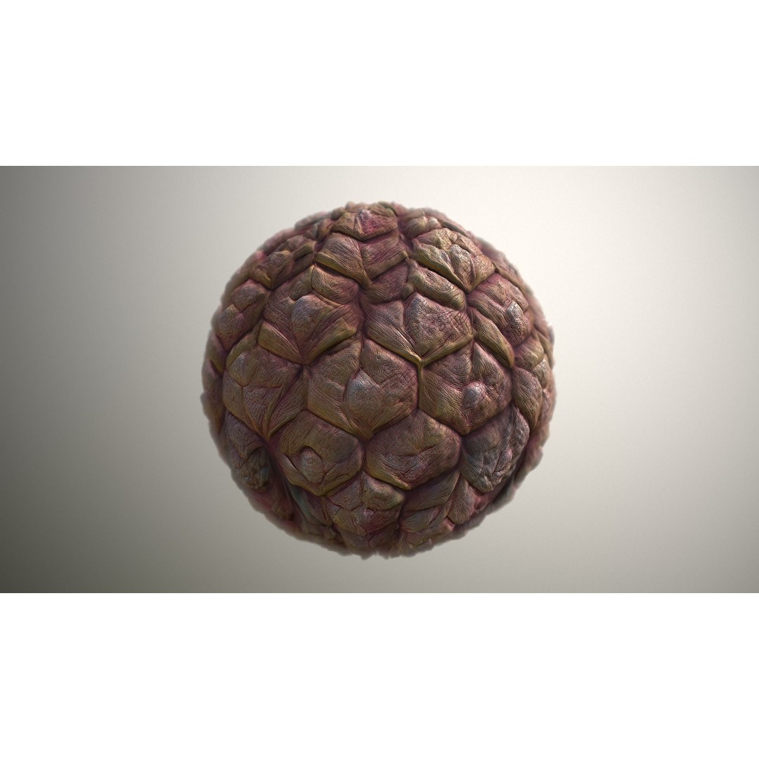 Monster Skin 3D Model – Seamless PBR Texture Pack, FBX, Game Ready - View 18