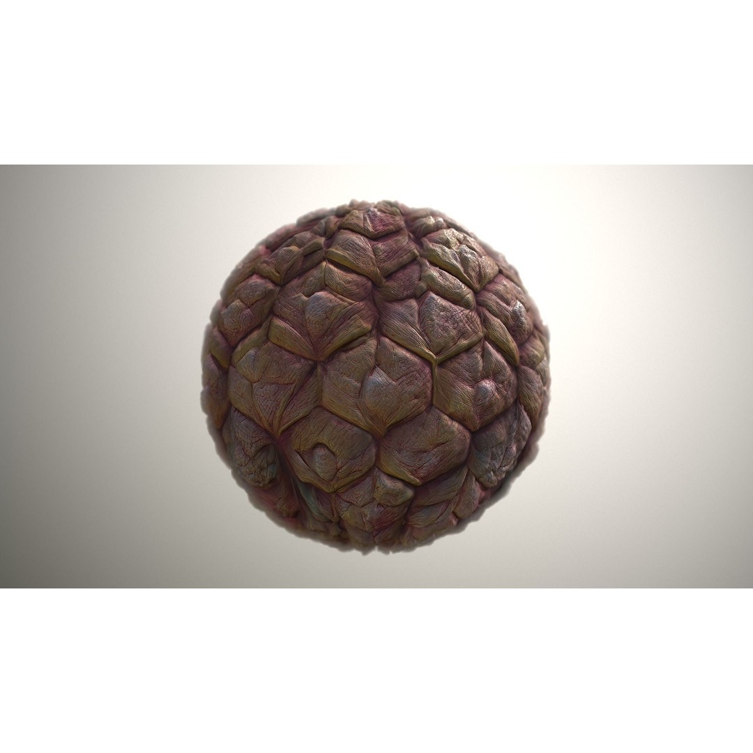 Monster Skin 3D Model – Seamless PBR Texture Pack, FBX, Game Ready - View 19