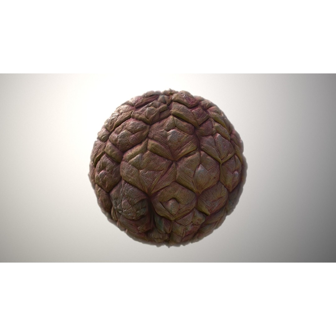 Monster Skin 3D Model – Seamless PBR Texture Pack, FBX, Game Ready - View 4