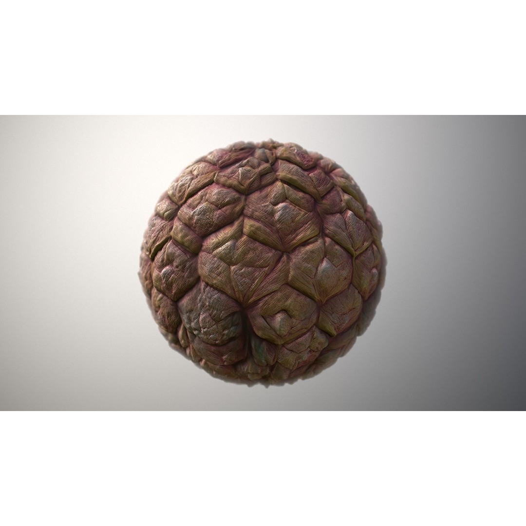Monster Skin 3D Model – Seamless PBR Texture Pack, FBX, Game Ready - View 5