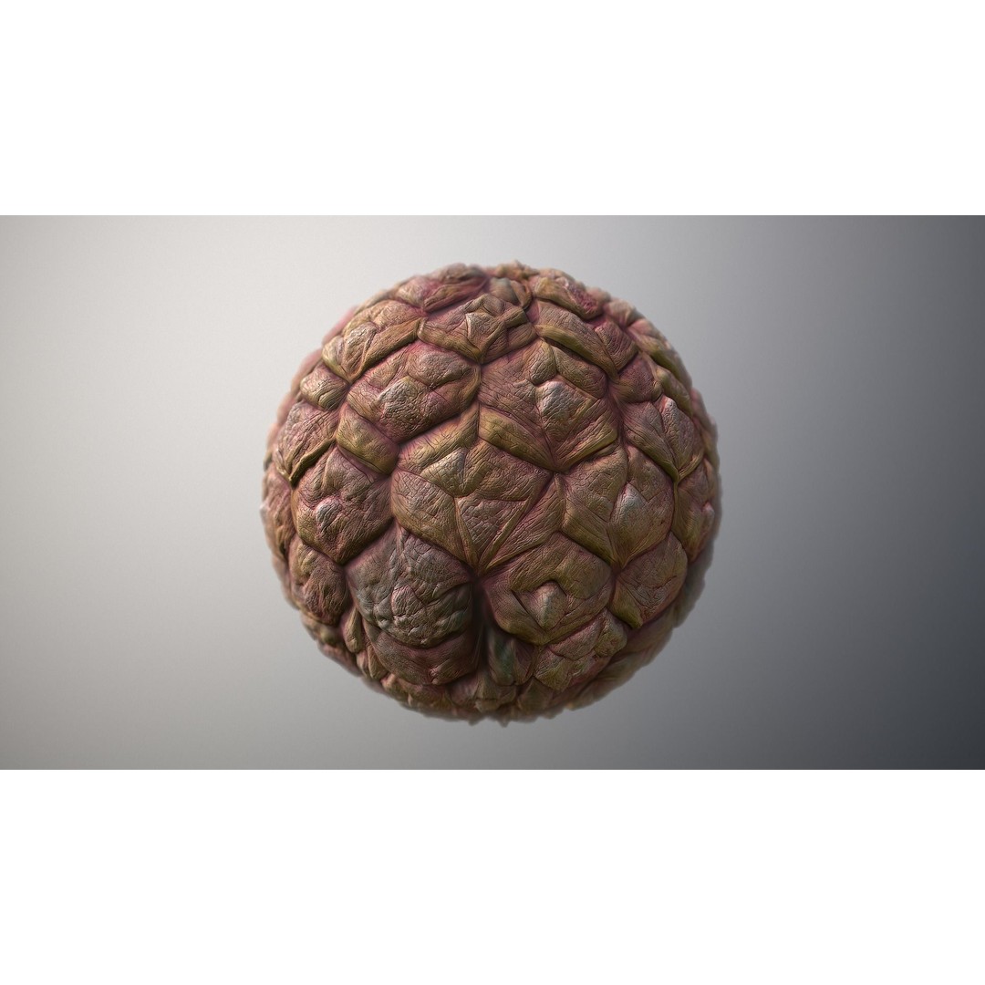 Monster Skin 3D Model – Seamless PBR Texture Pack, FBX, Game Ready - View 6