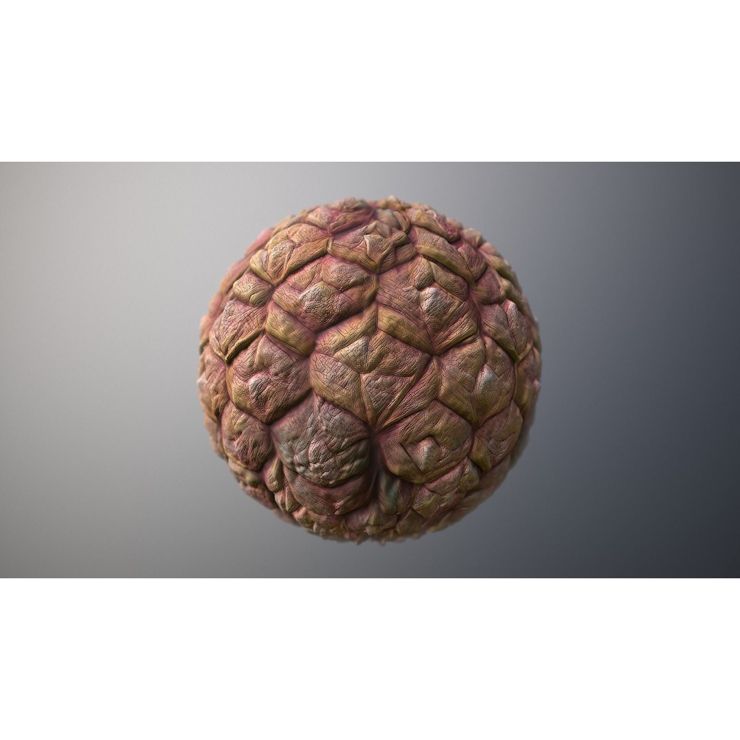 Monster Skin 3D Model – Seamless PBR Texture Pack, FBX, Game Ready - View 7