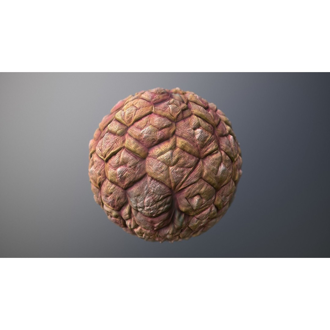 Monster Skin 3D Model – Seamless PBR Texture Pack, FBX, Game Ready - View 8