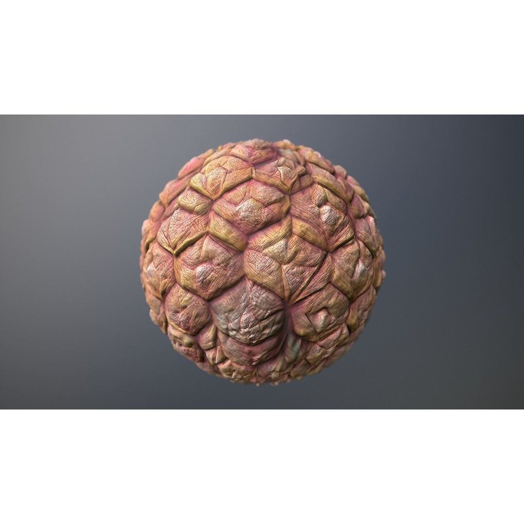 Monster Skin 3D Model – Seamless PBR Texture Pack, FBX, Game Ready - View 9