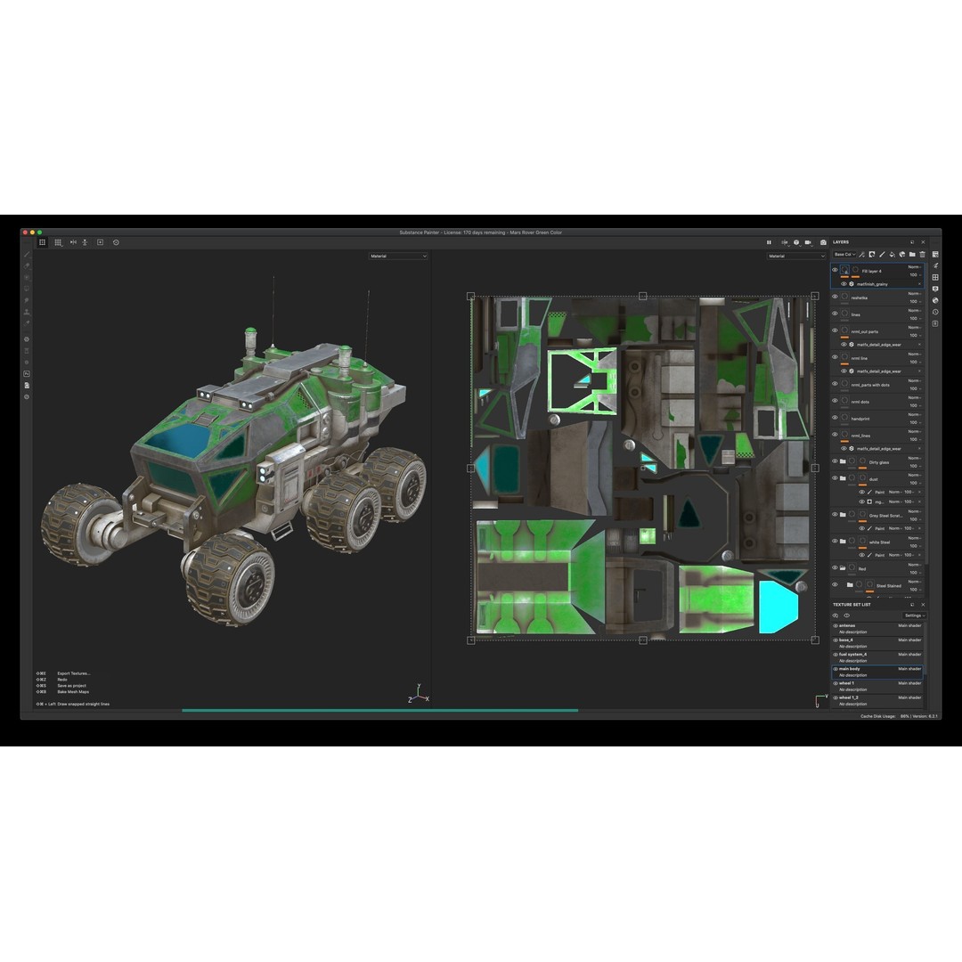 Mars Rover 3D Model – Low Poly PBR Vehicle with 8K Textures